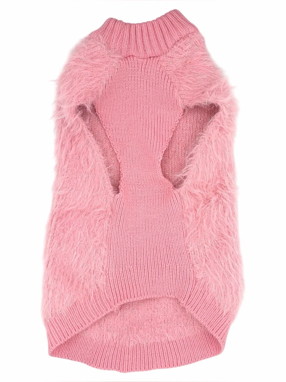 Soft Fuzzy Sparkly Pink Dog Sweater